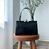 Vintage Black Classic Leather Bag