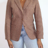 Vintage Brown Tone Wool Blazer