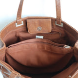Vintage Brown Faux Leather Shoulder Bag