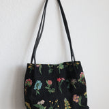 Black Floral Shoulder Bag