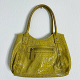 Vintage Green Leather Shoulder Bag