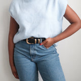 Baby Blue Sleeveless Knit Sweater Vest