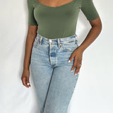 Olive Green Bodysuit