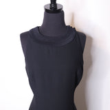 Vintage Mock Neck Black Halter Dress