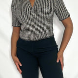 Vintage Houndstooth Cropped Top