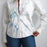 Vintage Floral Long Sleeve Button Up