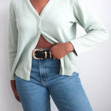 Vintage Sage Green Cardigan Sweater