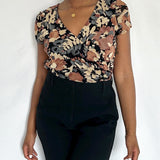 Brown Hue Floral Top