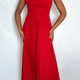 Vintage Red Halter Dress