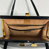 Vintage Black Classic Leather Bag