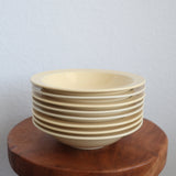 Vintage Butter Yellow Soup Bowls (Set of 8)