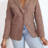 Vintage Brown Tone Wool Blazer