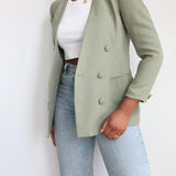 Vintage Sage Wool Blazer