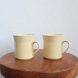 Vintage Butter Yellow Coffee Mugs (Set of 2)
