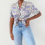 Vintage Silk Pastel Button Up