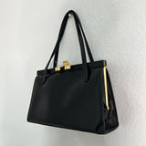 Vintage Black Classic Leather Bag