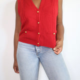 Vintage Red Sweater Vest