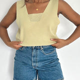 Vintage Sage Green Sleeveless Tank Top