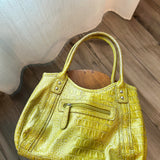 Vintage Green Leather Shoulder Bag