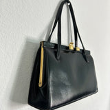 Vintage Black Classic Leather Bag